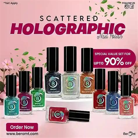 Shop Online Scattered Holographic Nail Polish Value Sets – Beromt