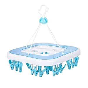 Kuber Industries Cloth Drying Hanger | 36 Clips Baby Drying Pegs | 360 ...