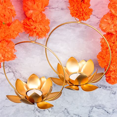 Send Lotus Bloom Tealight Candle Hanger Online in India at Indiagift.in