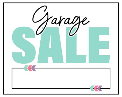 Free Printable Yard Sale Sign Collection - The Cottage Market