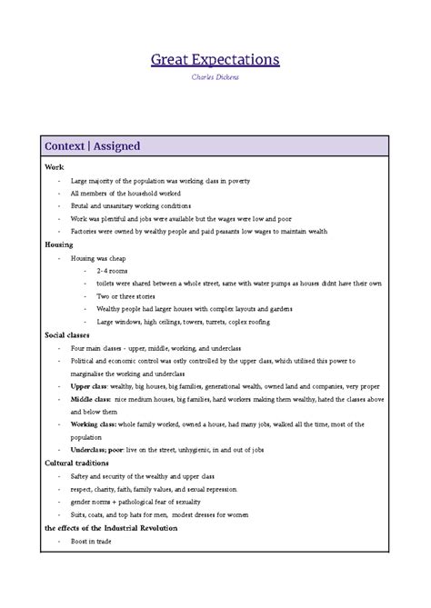 Great Expectations - Notes on Charles dickens Mod B - Great ...
