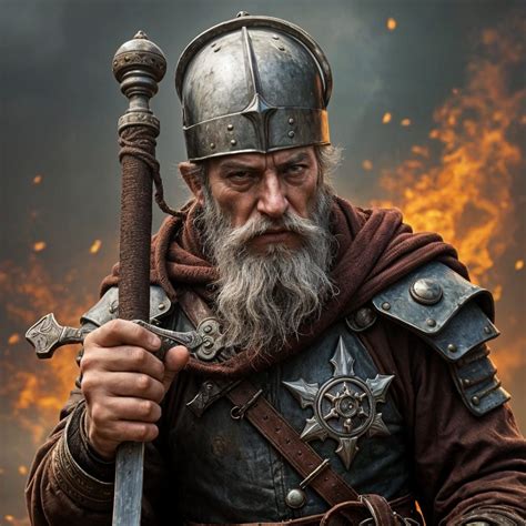 Old Man in Spanish Armor Sings of Dreams - AI Art