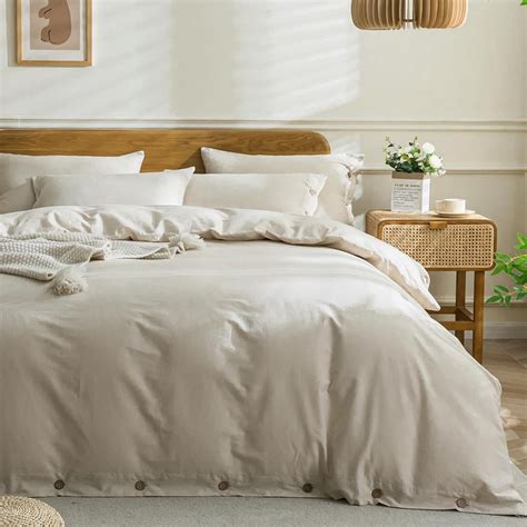 Amazon.com: JELLYMONI Cotton Duvet Cover Twin XL Size - Ivory Comforter ...