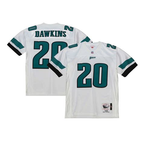 Men's Mitchell & Ness Brian Dawkins White Philadelphia Eagles 1996 ...