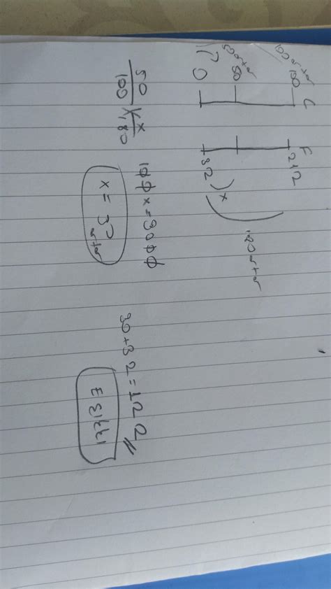 Celcius termometresinin 50 dereceyi gosterdigi bir ortamın sıcaklığının ...