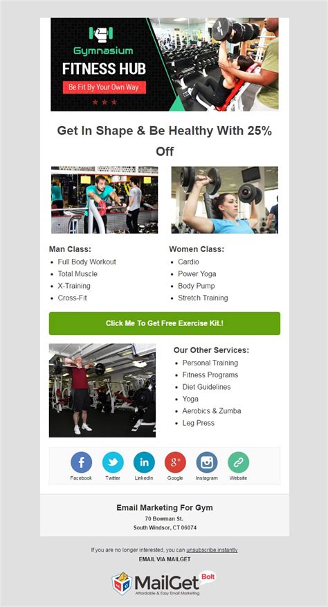 10+ Best Fitness Email Templates For Gyms & Trainers | MailGet