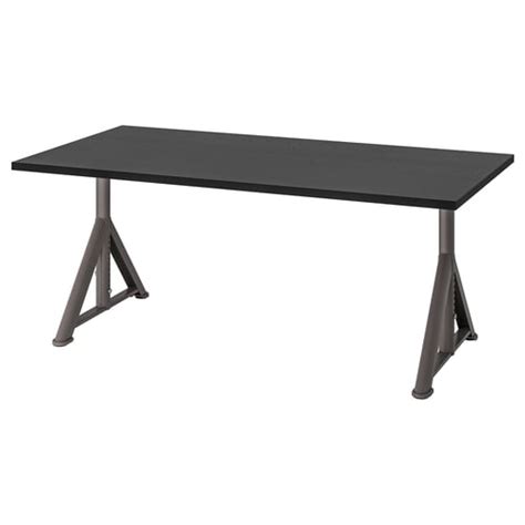 IDÅSEN desk, black/dark grey, 160x80 cm (63x311/2") - IKEA
