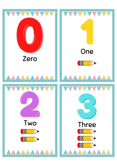 Number 0-20 Flashcard PDF Printable - WorksheetForKid | Number ...