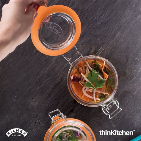 Buy Kilner Clip Top Clear Glass Round Jar 350 Ml Online at thinKitchen
