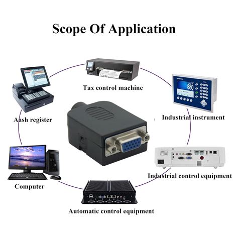 Probots VGA 15Pins 3 Row Female To Screw Terminal Block Adapter ...