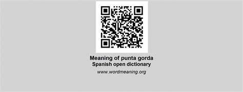 PUNTA GORDA - Spanish open dictionary