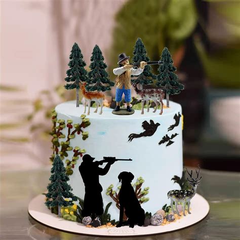 11 PCS Deer Hunting Cake Topper Tree Deer Hunter India | Ubuy
