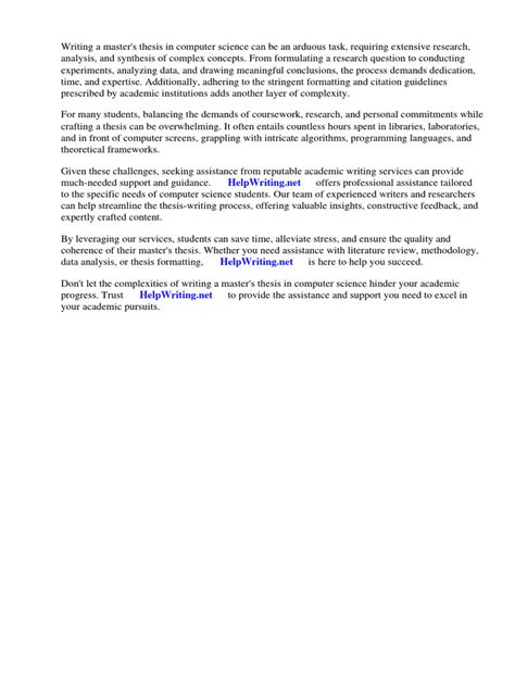 Image result for Computer Science Masters Thesis