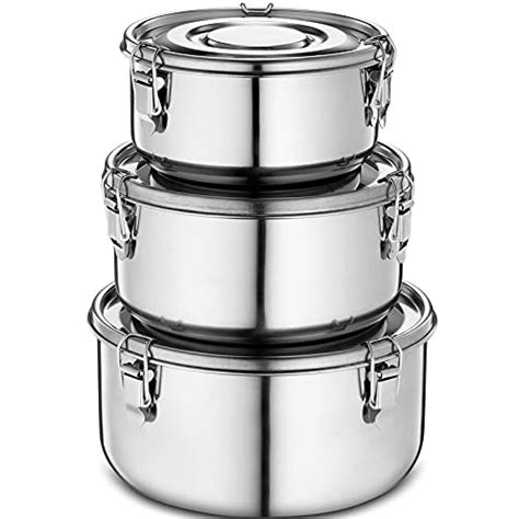Buy Klee Utensils 3-Piece Airtight Stainless Steel Food Storage ...