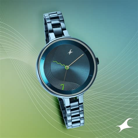 Buy Online Fastrack Stunners Quartz Analog Blue Dial Metal Strap Watch ...