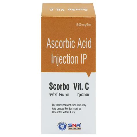 Buy Scorbo Vit C 1500 mg Injection 6 ml online | Uses, Side Effects ...