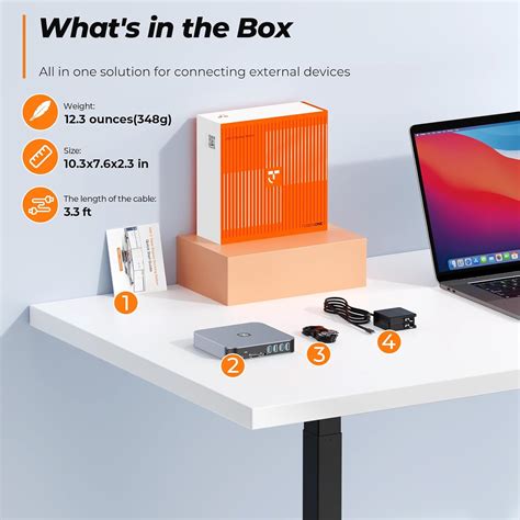 Tobenone USB C Docking Station Dual Monitor for Mac mini M4, India | Ubuy