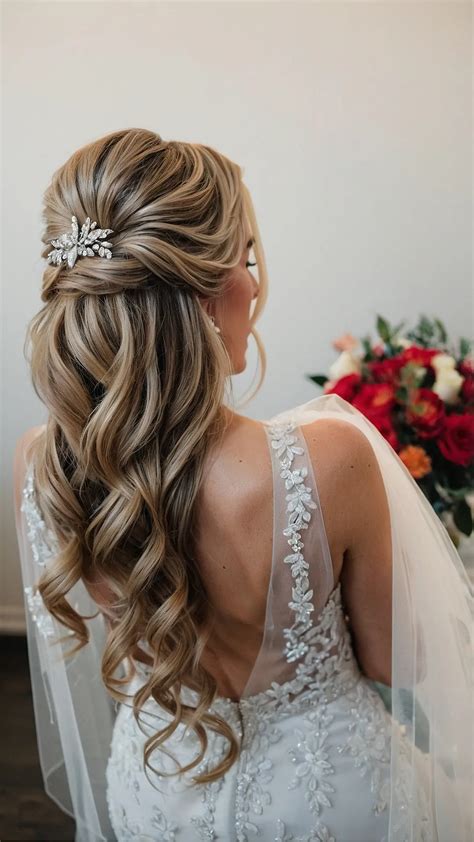 Gorgeous Half Up Half Down Wedding Hairstyles for Every Hair Length ...