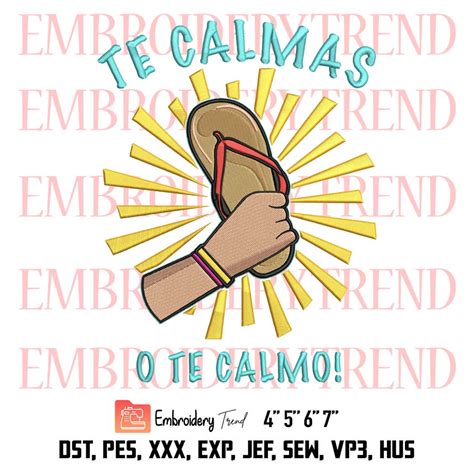 Te Calmas O Te Calmo Embroidery, Funny Spanish Speaker Gift Embroidery ...