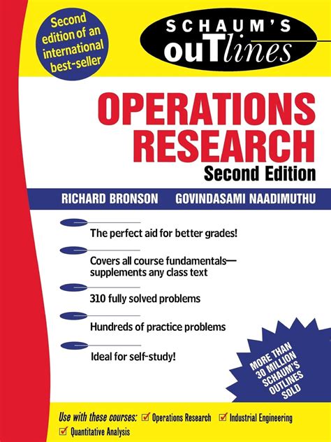 Schaum's Outline of Operations Research (Schaum's Outlines) : Bronson ...