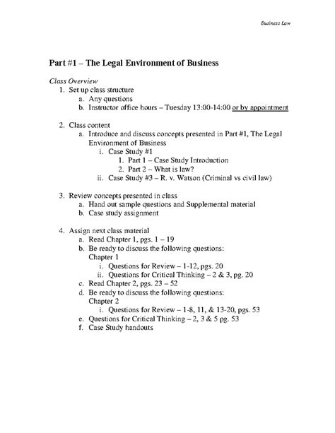 Part 1 The Legal Environment of Business - Part # 1 – The Legal ...