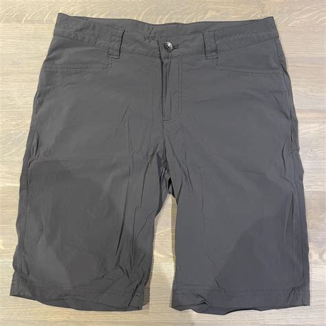 Eddie Bauer Womens Nylon Grey Travex Shorts Size 6... - Depop