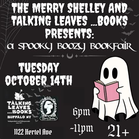 Spooky Boozy Bookfair at the Merry Shelley | Talking Leaves...Books