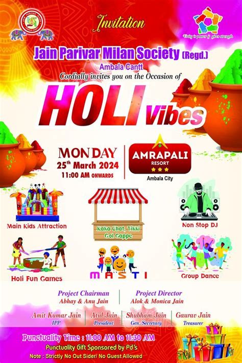 JPM Holi Vibes 2024, Amarpali Resorts, Ambala , 25 March 2024 ...