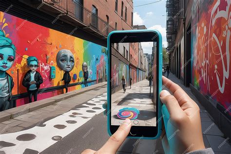 Premium Photo | Augmented reality street art in an urban setting with ...