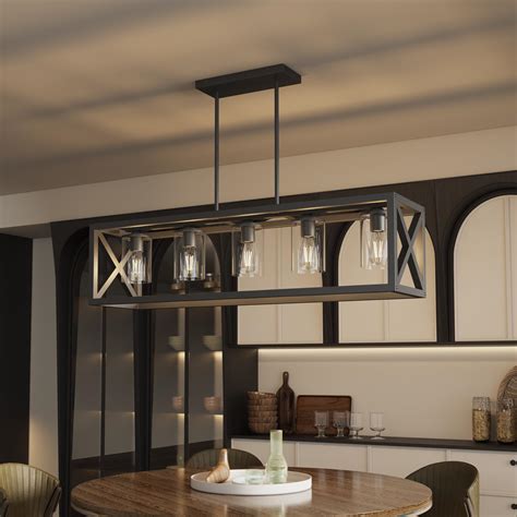 Snapklik.com : Espird Farmhouse Dining Room Light Fixture - 5 Light ...