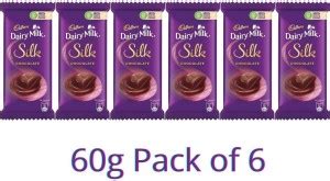 Cadbury Dairy Milk Silk Chocolate Bar 60g - Pack of 6 Bars Price in ...