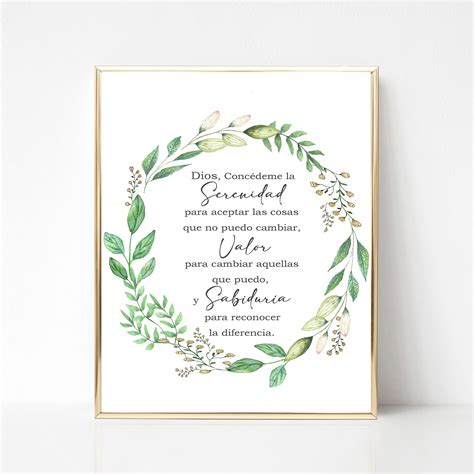 Serenity Prayer In Spanish Complete