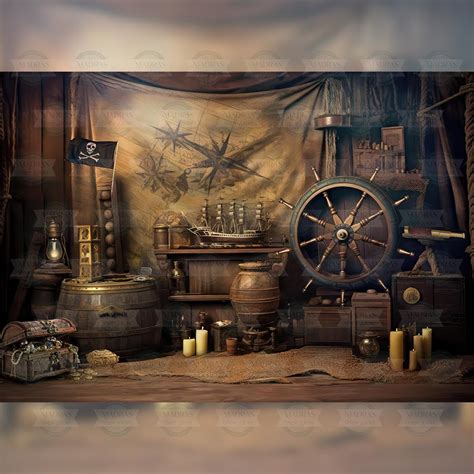 S351 - Pirate's Paradise - 5 by 7 feet - Backdrop – Madras Prop Store
