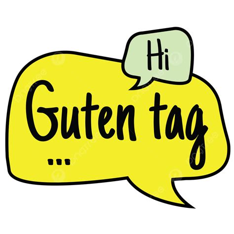 Hi Vector PNG Images, Hi Guten Tag, Guten Tag, Guten Tag Png, Tag PNG ...