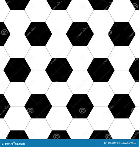 Pattern With A Soccer Ball In A Yellow Frame Royalty-Free Stock ...