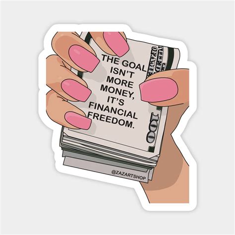 Financial Freedom Magnet | Vision board themes, Money stickers ...