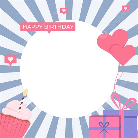 Gambar Selamat Ulang Tahun Twibbon, Ulang Tahun, Twibbon, Vektor PNG ...