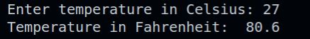 Image result for Temperature From Fahrenheit to Celsius.python