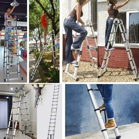 Buy Straight Ladder 2.5M+2.5M Multifunction Folding Ladder Aluminum ...