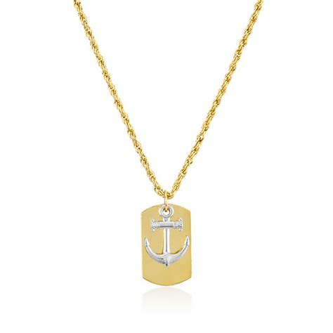 Send Mahi Gold plated Anchor Dog tag Locket Online - PS1101576GGAL17 ...