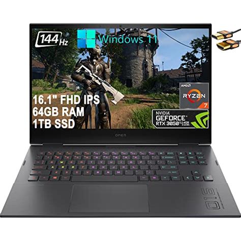 HP Omen 16 Gaming Laptop 16.1" FHD 144Hz IPS Display AMD Octa-Core ...