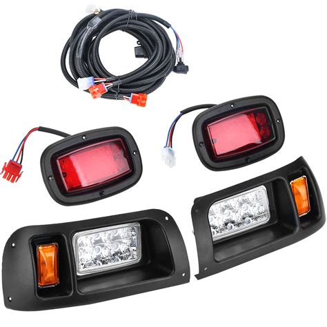 Lochnchn LED Headlight Tail Light Kit Compatible with Club Car DS Golf Carts 1993-UP Street ...