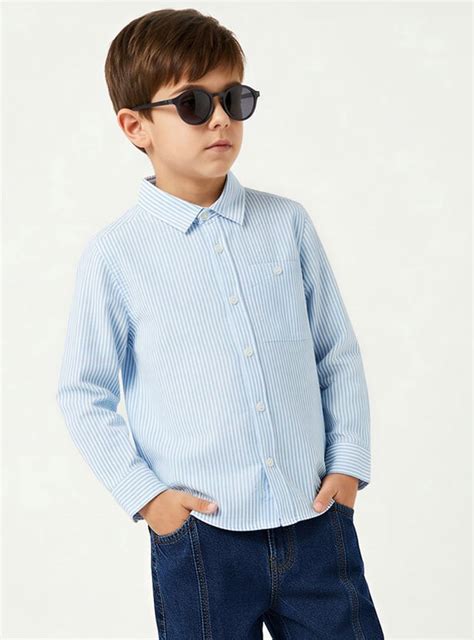 Buy Boys Striped Seersucker Shirt Online at just Rs. 599.0 ...
