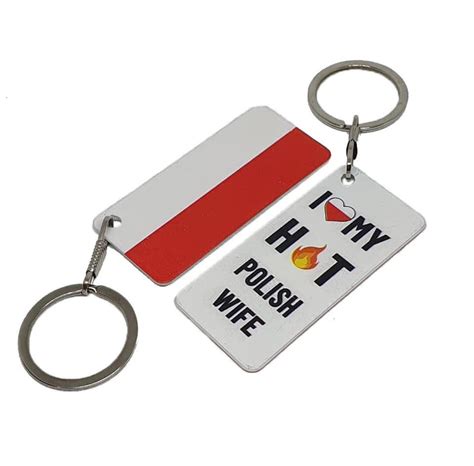 Poland Country Flag Keyring With I Love My Polish Wife or Husband - Etsy