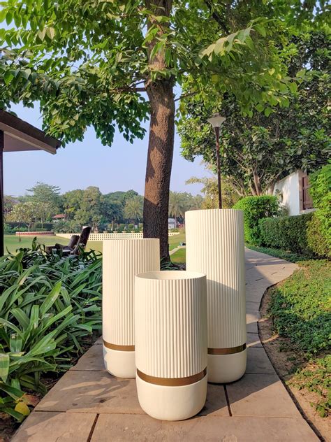 Aurora Tall Planter - Beige – Mason Home