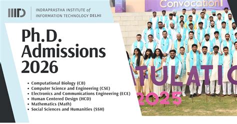 Computational Biology PhD Admissions 2026 @ IIIT Delhi