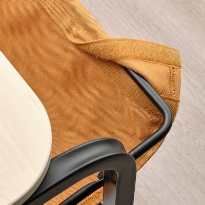 OLSERÖD side table, anthracite/birch effect dark yellow, 53x50 cm (207 ...