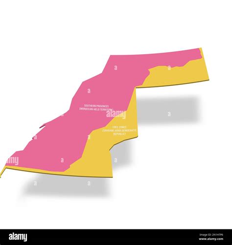 Western map of land divided between Morocco and Sahrawi Arab Democratic Republic by Moroccan ...