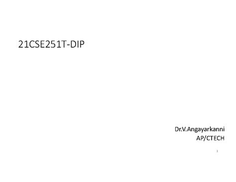 DIP - Unit 1: Overview of Medical Imaging Techniques and Acquisition ...
