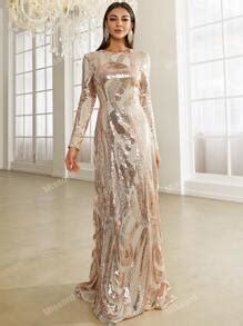 Missord Sequin Decor Prom Dress | SHEIN USA